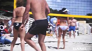 Beach Volley Sluts In Ibiza scene: Big Tits, Blowjob  Babe Porn