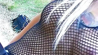 Blonde slut teen Milky fucked anal hard by a stranger on the beach
