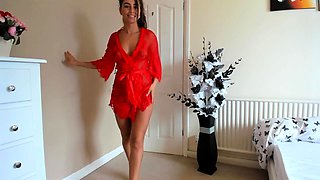 Busty brunette solo masturbation