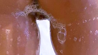 POV blowjob footjob handjob with Karla Kush eating cum