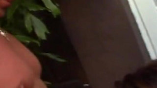 Brunette Babe Deepthroats Huge Cock and Swallows Cum Outdoors