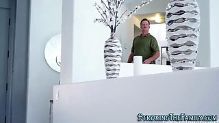 Teenage sucks taboo cock