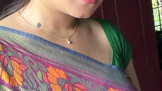 sexy Indian Aunty Sexy Green Saree