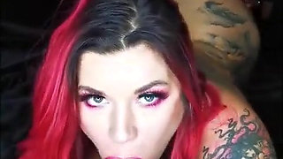 Huge Dildo Sucking Slut