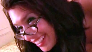 Glasses Girl Gives Expert Head