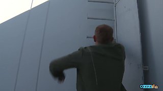 Naughty Blondie Loves Blowjobs And Fucking With A Hunk In Public Bathrooms