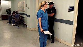 petite blondie doctor sucks officer's dick