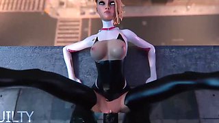 Gwen and Venom uncensored porn cartoon fuck