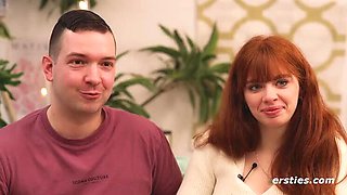Hot German Threesome with Redhead Jessie - Double Pleasure with Man & Wife