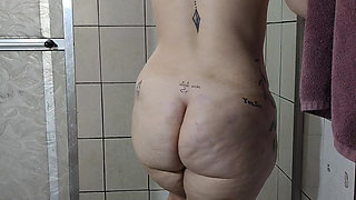 Shower MILF Big Ass Small Tits Hairy Pussy