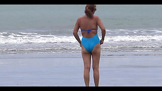 My Wife, Latin Step Mother Enjoys Sex and Fucks Hard on the Beach with Her Best Friend