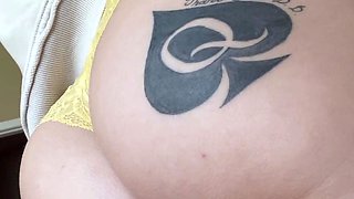 Amateur Jasmin stripping panties and masturbating