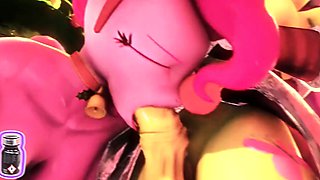 Two 3d cartoon cuties are ready for their bath