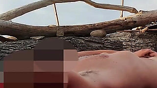 Girlfriend Handjob My Cock on the Nude Beach in Front of Many Strangers - Misscreamy