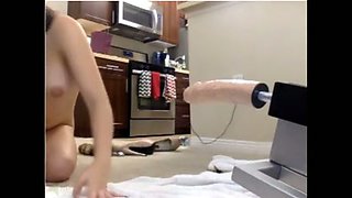 Tattooed webcam blondie testing her sex machine by my request