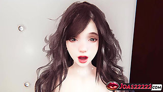 Captivating 3D Hentai Big Tits & Tight Pussy Anime Girl - Sofa Cowgirl and Creampie Action