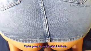 I Couldn't Resist Fucking Her When I Saw Her in Her Denim Miniskirt