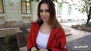 Bjraw hungarian honey mia de vil gags on a Big Dick