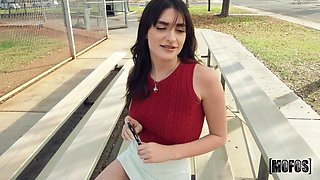 Naughty Mia Taylor Gets A Present Box With Anal Plug!