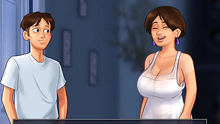 THREESOME SEX WITH BUSTY STEPMOM AND HER FRIEND