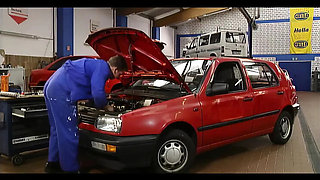 No Money German Blowjob Threesome - Kelly Trump & Busty Cassandra Deep Throat Big Dick