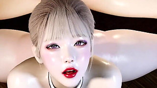 3D Huge Boobs Asian Dancer Naked Her Huge Ass Got Fucked by Big Dildo