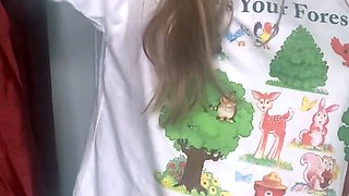 Young amateur teen in solo masturbation getting kinky