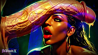 Big Boobs and Ass Ebony Goddesses - White Cock Worship Dark Asmr & Extreme Contrast (4k Ai Animated Porn)