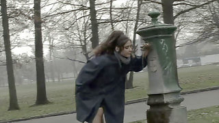 A Walk in the Park with Some Pissing, Followed by a Nice Blowjob at a Porn Casting