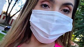 Walking around without underwear, showing my and squirting