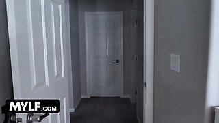 Busty step daughter angel teens enjoys fellating her step daddy's Big Cock while stepmom is witnessing