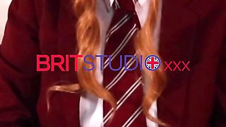 British schoolgirl (18+) sex with unattainable queen bee from Brit Studio