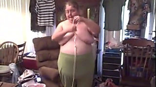 I demo self breast bondage nipple play