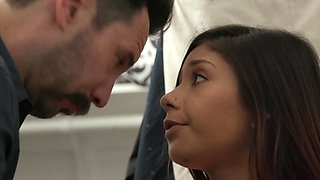 Brown bootycall Layna Marie's cunt belongs to my fat cock!