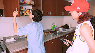 Fucking My Boss in the Kitchen