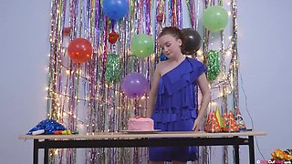 Redheaded Cherrie in Cake Sit