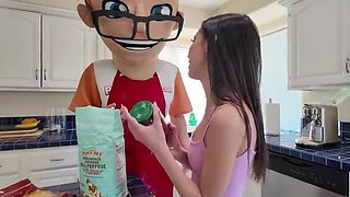 Eva Generosi Blowjob and Facial in Kitchen - Petite Teen Gets Cum on Face