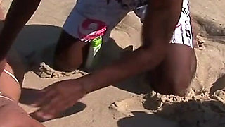 Two nasty bitches share black dude from beach