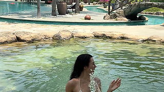 Boobs Flashing Outdoor, Ahegao, Spit, Getting Wet
