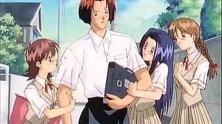 Busty anime teen screams as she drips cum