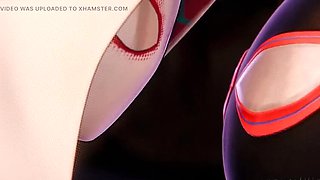 Spider Gwen Fucks Spider Miles: Hot 3D Hentai Sex with Shivani Singh - Indian Anime Comic Animation
