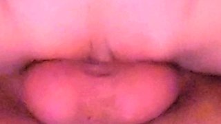 A young slut got a load of cum on her ass