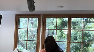 Small titted teen amateur rides dong and she loves it