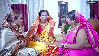 Desi Horny Indian Three Bhabhi Wants to Get Fucked by Their Dewar Like a Bhabhi's Groupsex Party ( Hindi Audio )