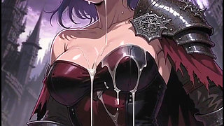 Heroic DARK Fantasy Warrior, Anime Ai generated
