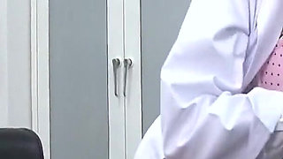 Best Asian MILF Scene-2 slim Busty Doctor Fucks Her Client in the Office