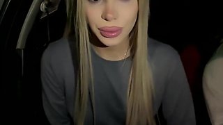 Sizzling Blondie Shows and Fucktoys Fuckbox in Night Van Rail