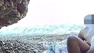 Flashing My Pussy in Front of a Guy in Public Nudist Beach and He Fucks Me and Gives Blowjob - It's Very Risky - Misscreamy