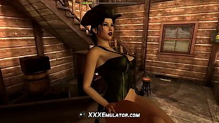 Sexy Cowboy Woman 3D Animation Porn