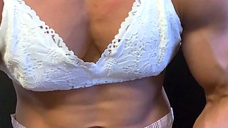 Amateur striptease and Solo masturbation